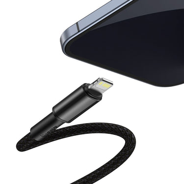 Baseus High Density Braided USB-C to Lightning 20W Fast Charging Cable Cord 1M - Black